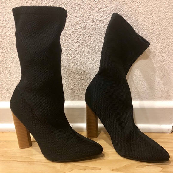 Calve high boots with wood heel - Picture 2 of 3